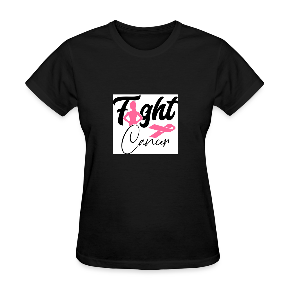 Fight Cancer Women's T-Shirt - black