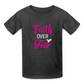 Faith Over Fear Kids' T-Shirt - heather black