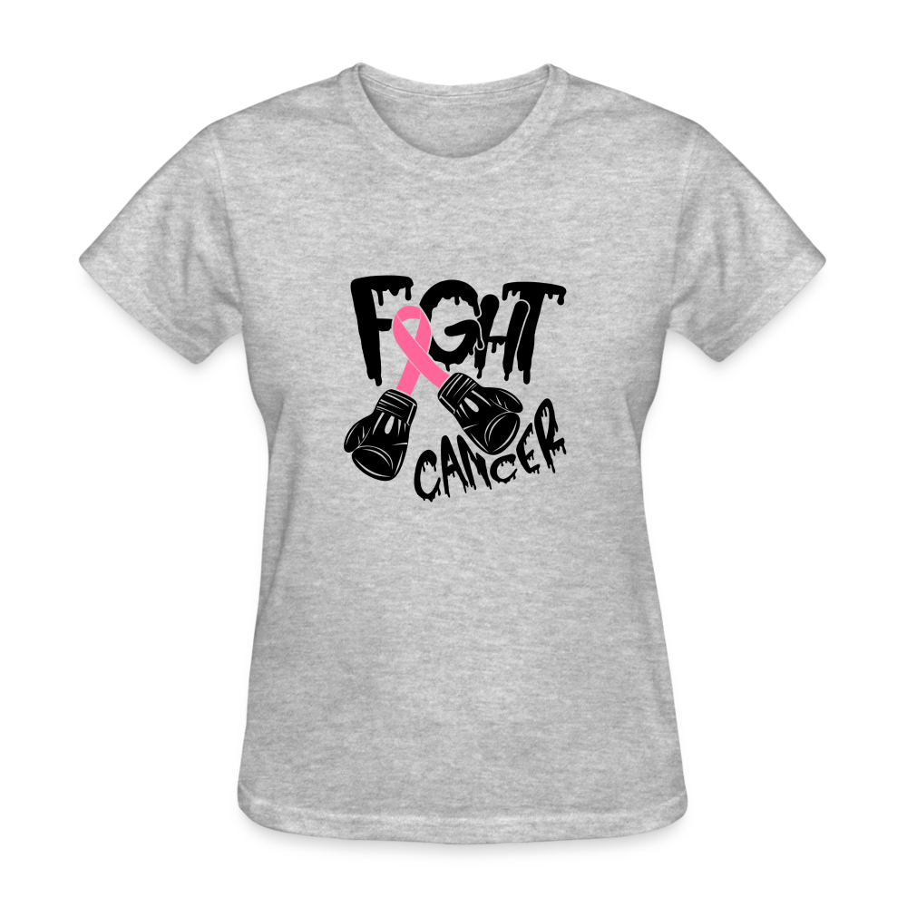 Fight Cancer Women's T-Shirt - heather gray