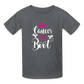 Give Cancer The Boot Kids' T-Shirt - charcoal
