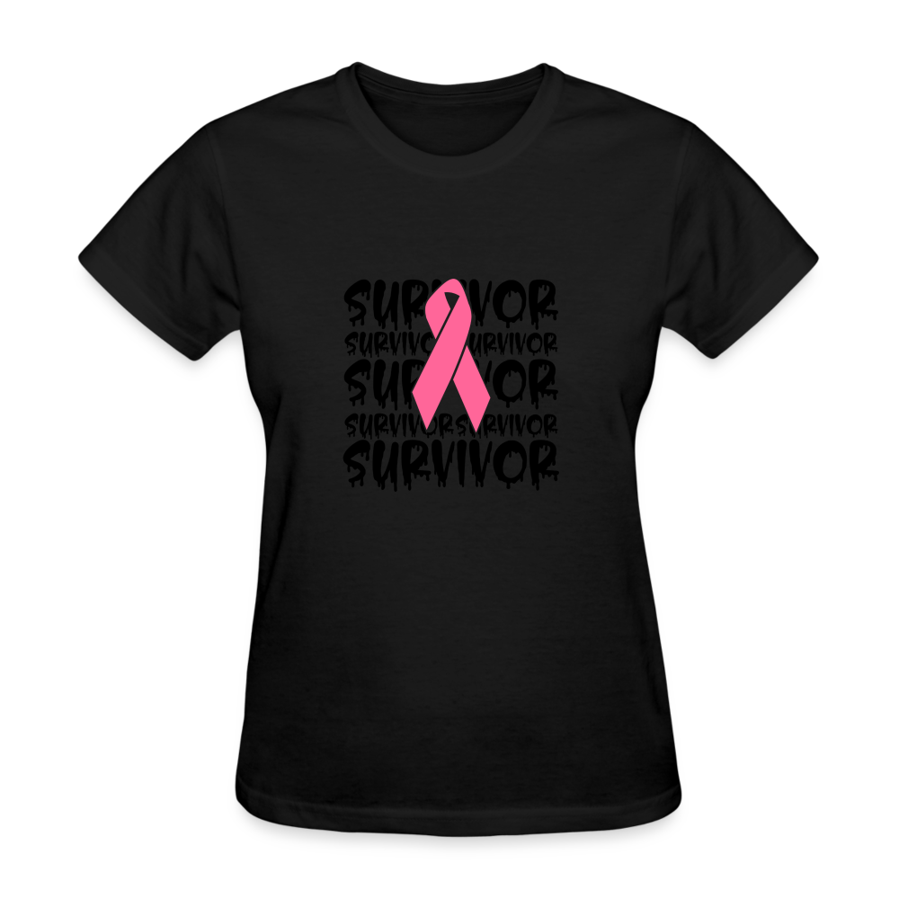 Breast Cancer Survivor Women's T-Shirt - black