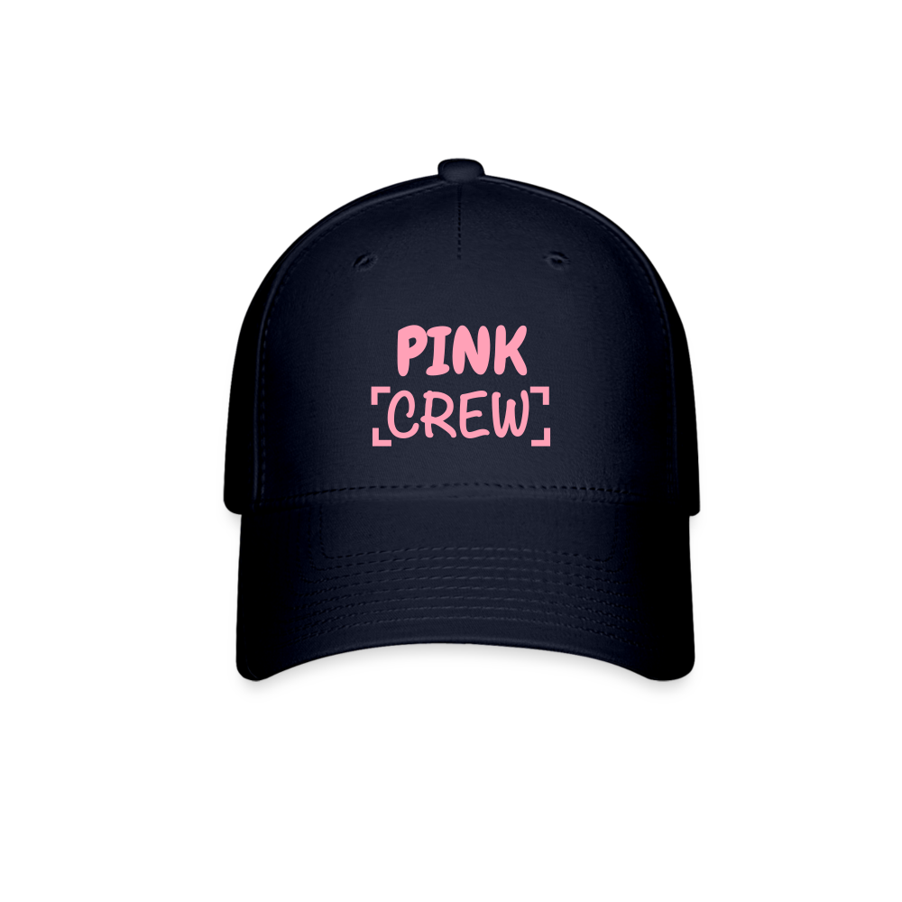 Pink Crew Baseball Cap - navy