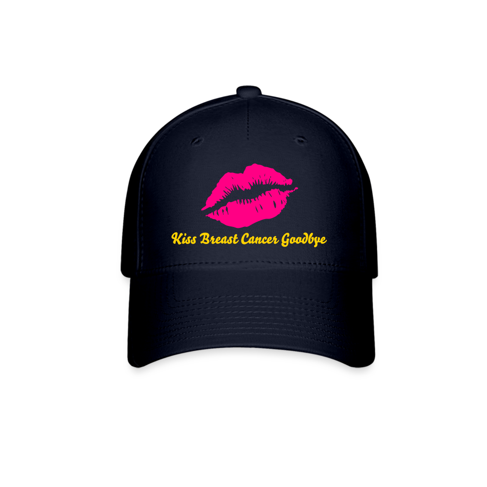 Kiss Breast Cancer Goodbye Baseball Cap - navy