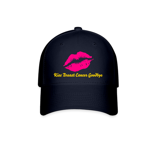 Kiss Breast Cancer Goodbye Baseball Cap - navy