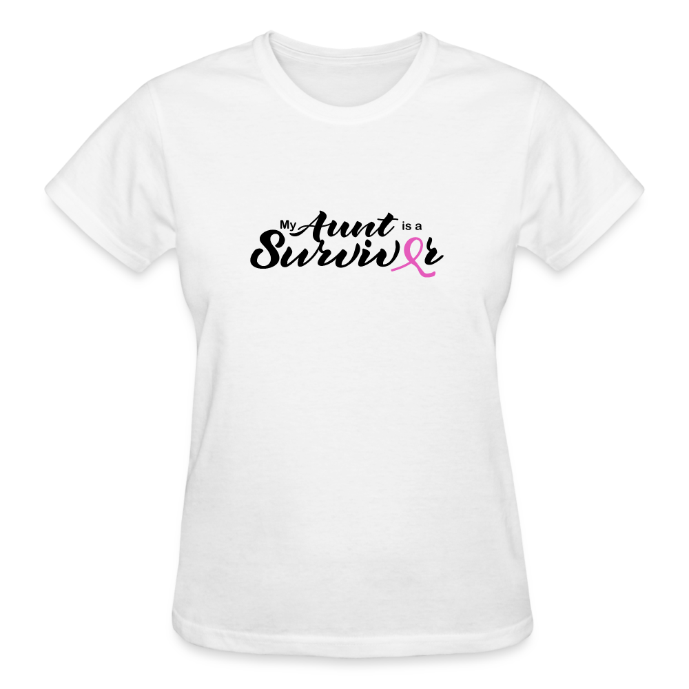 My Aunt is a Survivor Women's T- Shirt - white