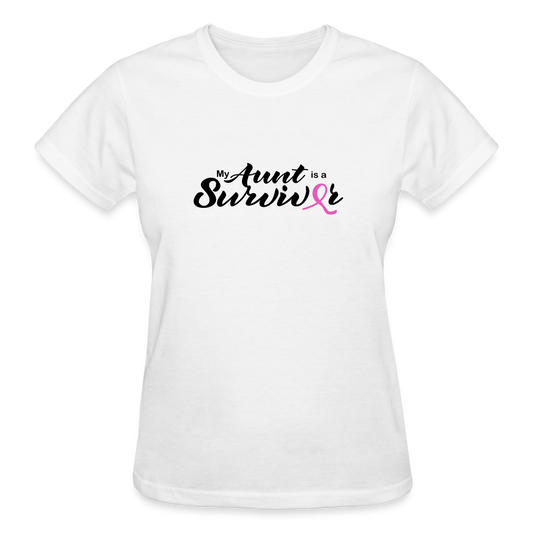 My Aunt is a Survivor Women's T- Shirt - white