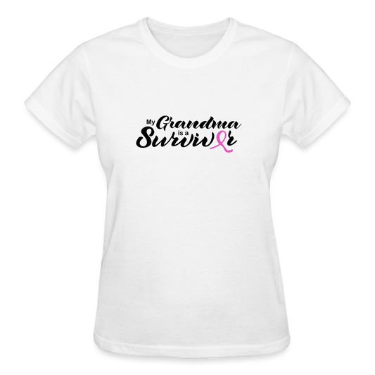 My Grandma is a Survivor Women's T- Shirt - white