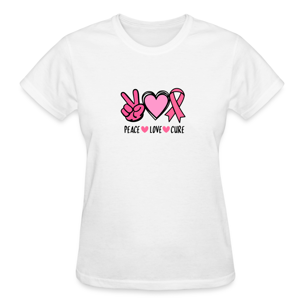 Peace Love Cure Women's T- Shirt - white