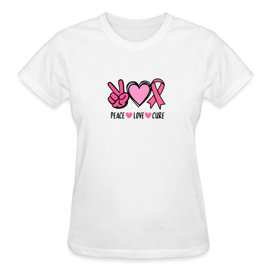 Peace Love Cure Women's T- Shirt - white