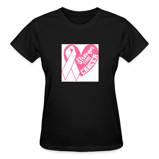 Stronger Than Cancer Women's T- Shirt - black