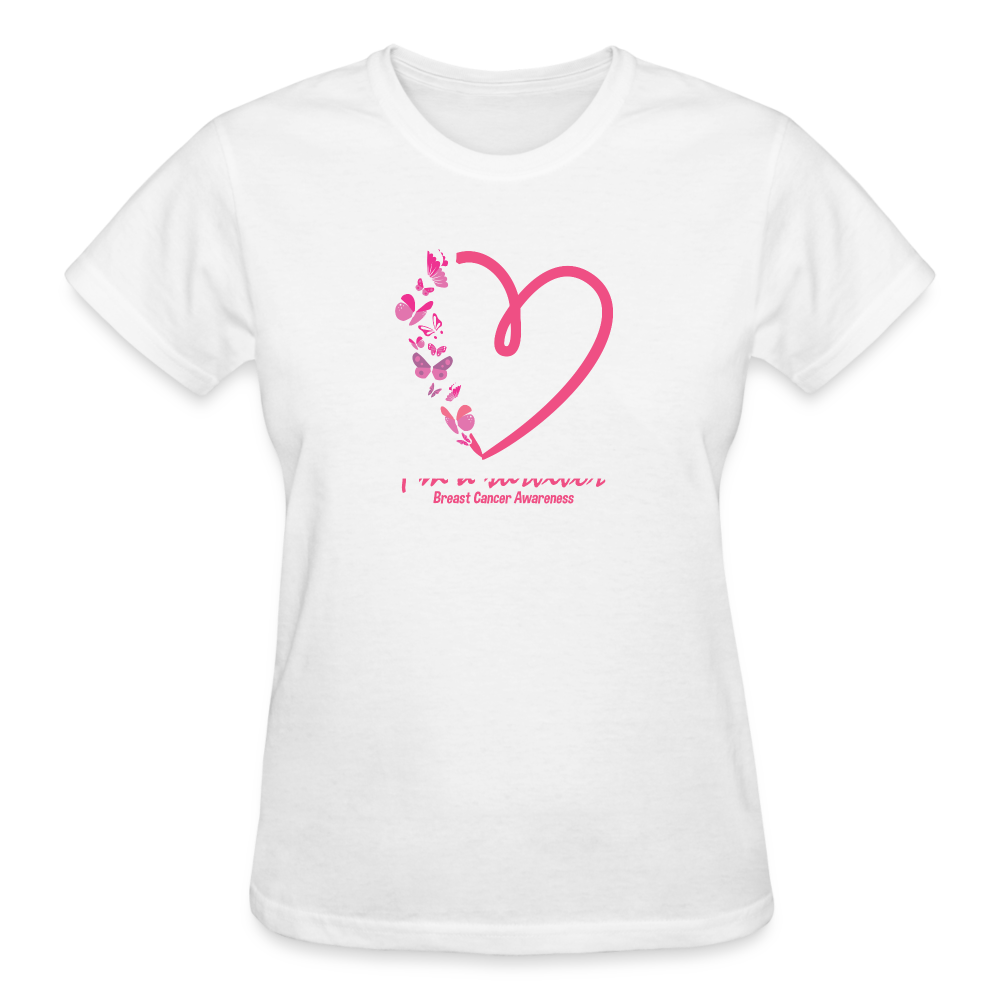 I'm A Survivor Breast Cancer Awareness Women's T- Shirt - white