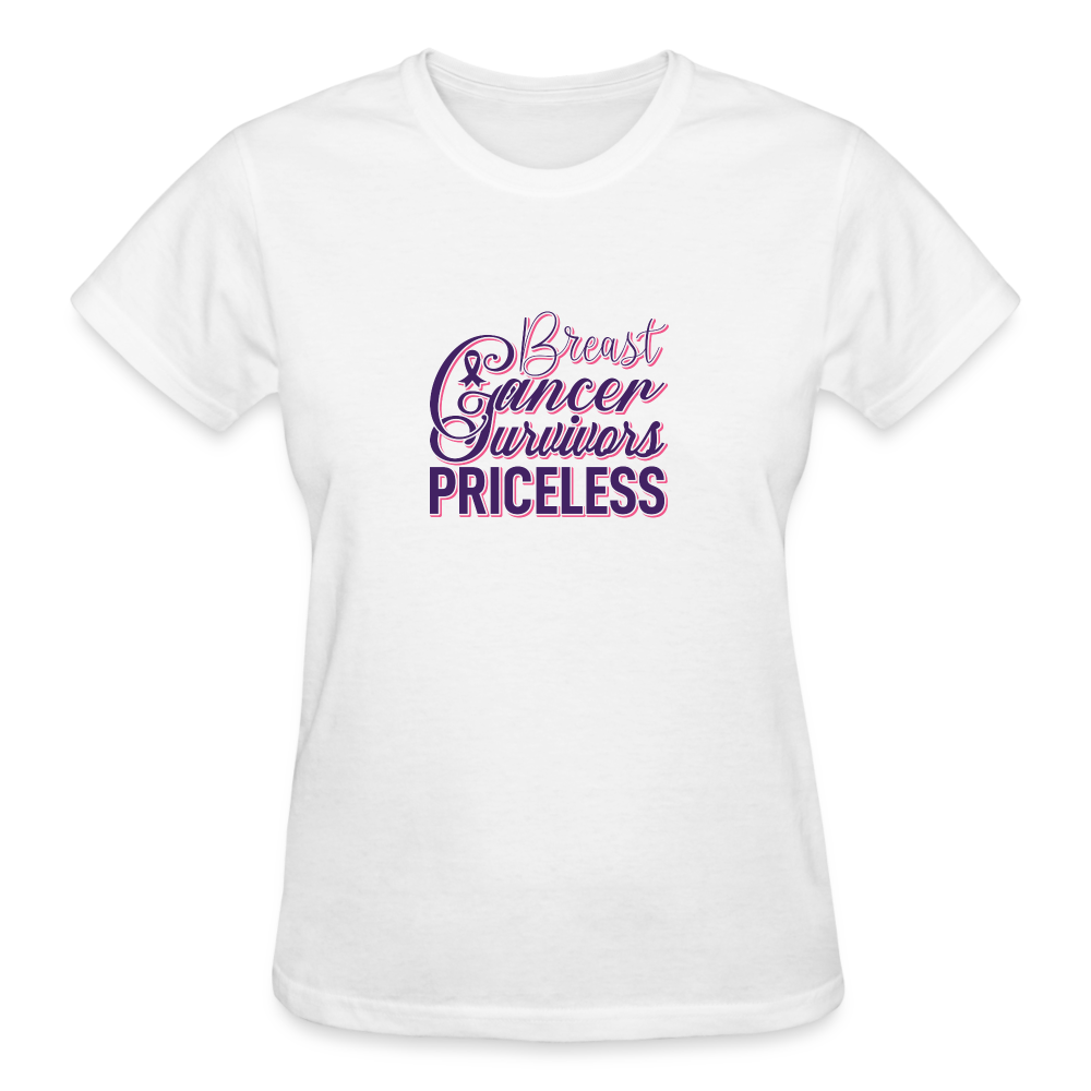 Breast Cancer Survivors Priceless Women's T- Shirt - white