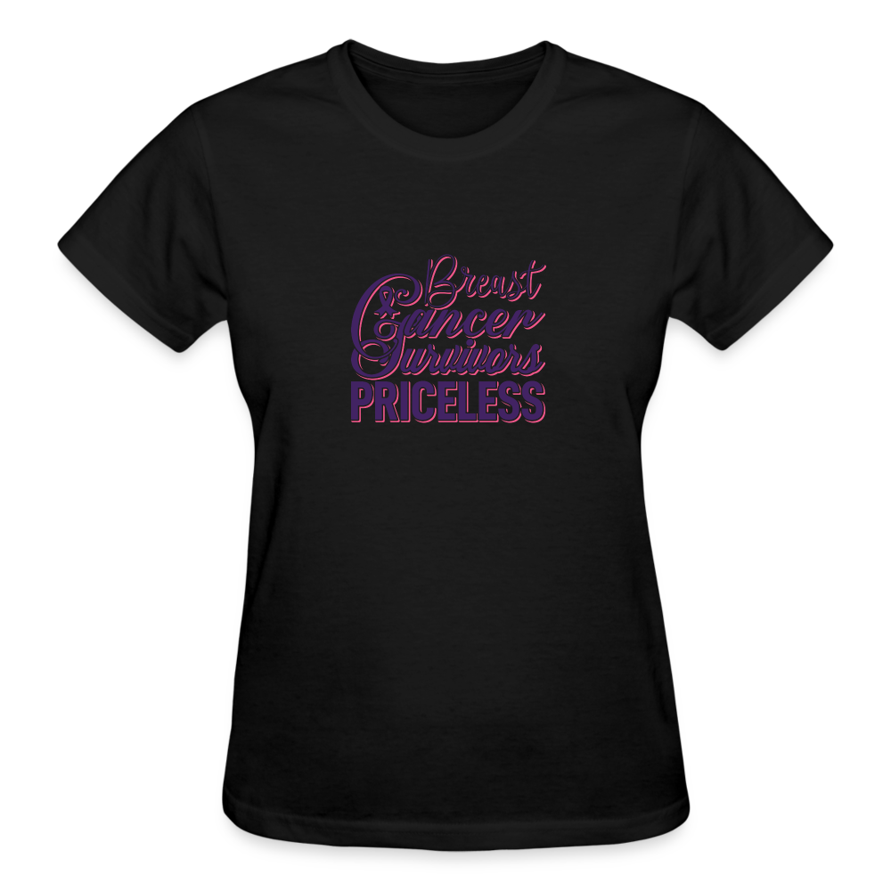 Breast Cancer Survivors Priceless Women's T- Shirt - black