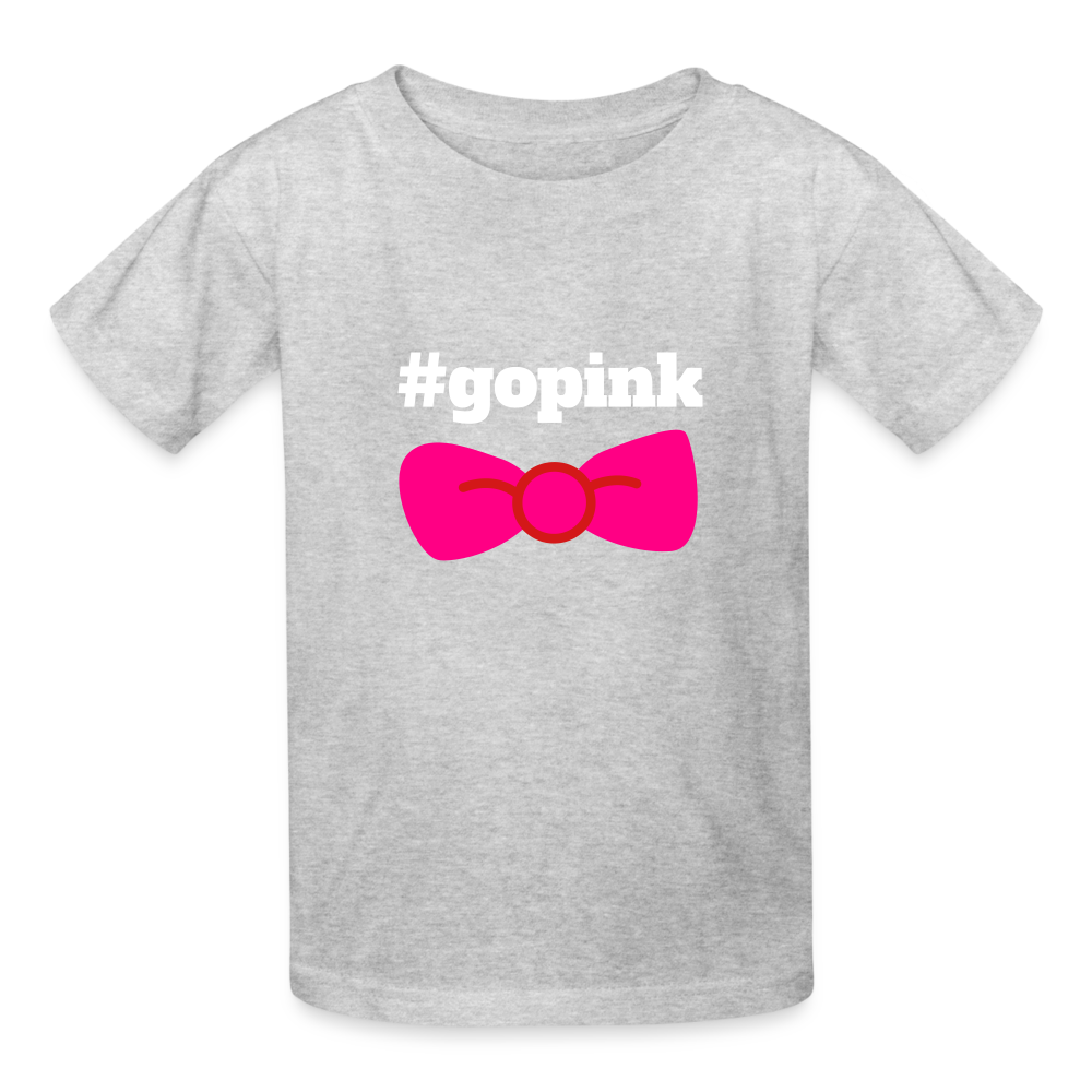 #gopink Kids T-Shirt - heather gray